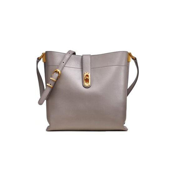 Donna Karan NY Bridgehampton leather triple compartment crossbody - Cloud grey - Picture 1 of 11